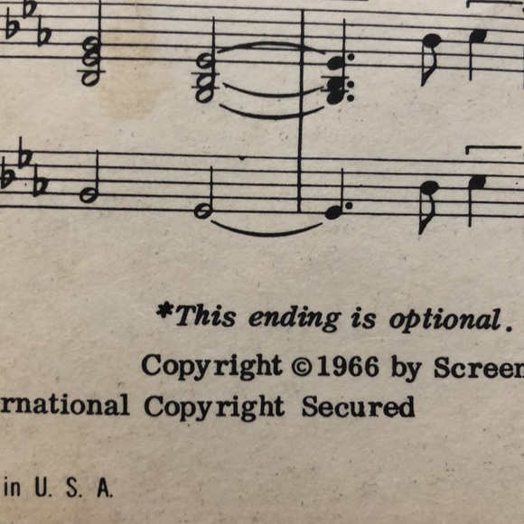 Vintage 1966 Born Free sheet music - Picture 5 of 5